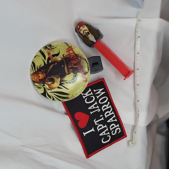 Captain Jack Sparrow Pirates of the Carribean Disney patch nightlight pez dispen - Picture 1 of 10